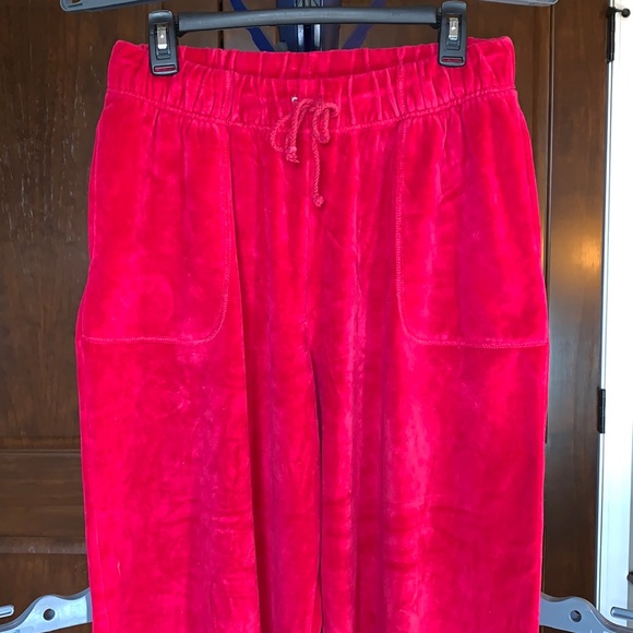 Red Velvet Lounge Pants Size L EUC - Picture 2 of 7